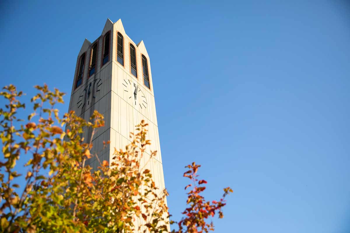 Fall leaves near the Henningson Memorial Campanile