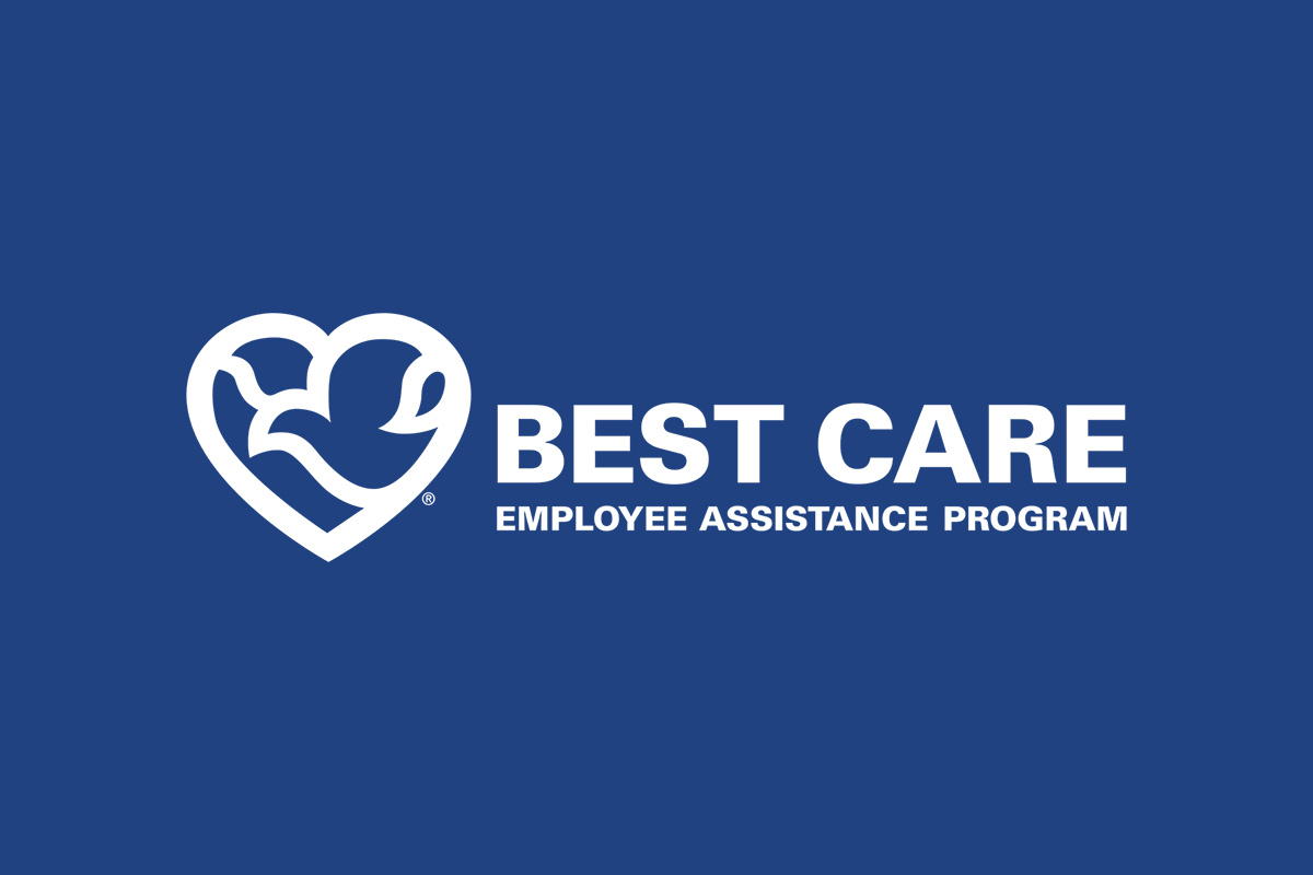 Best Care EAP logo on blue background