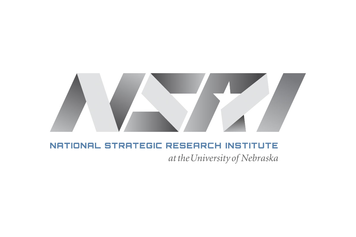 The logo for The National Strategic Research Institute (NSRI) at the University of Nebraska (NU).