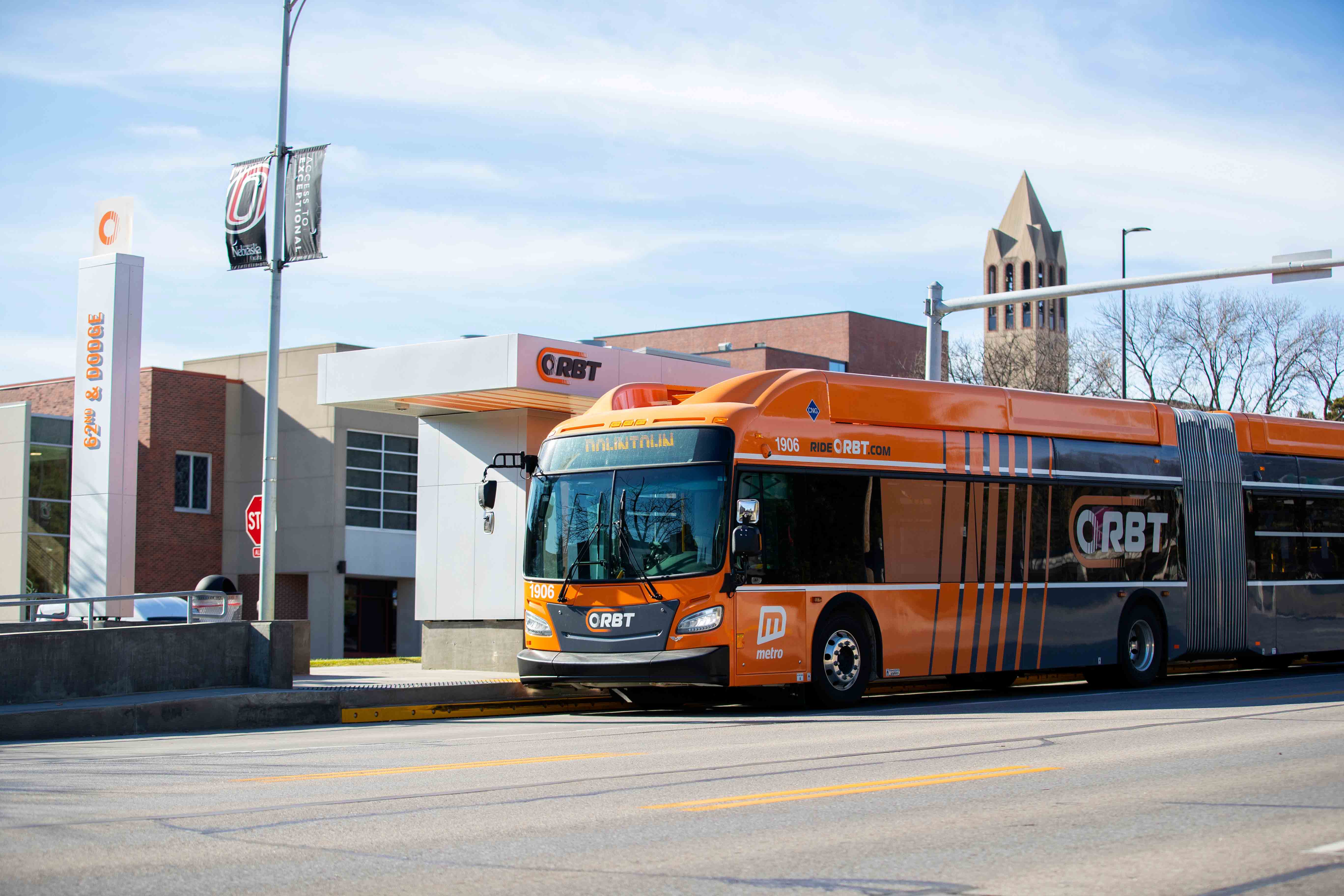 Picture of Metro Bus which is used for MavRide program.