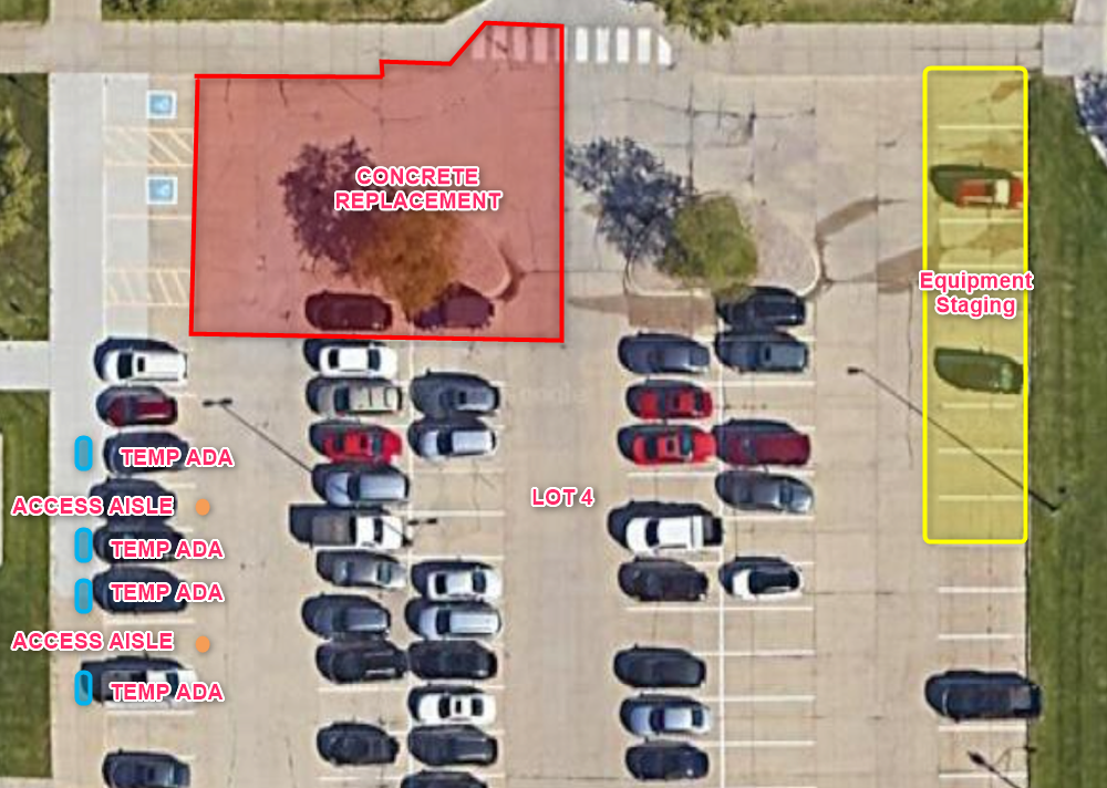 Diagram of impacted lot