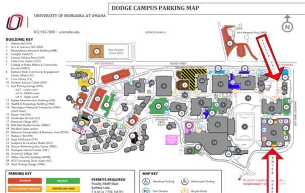dodge campus parking map.