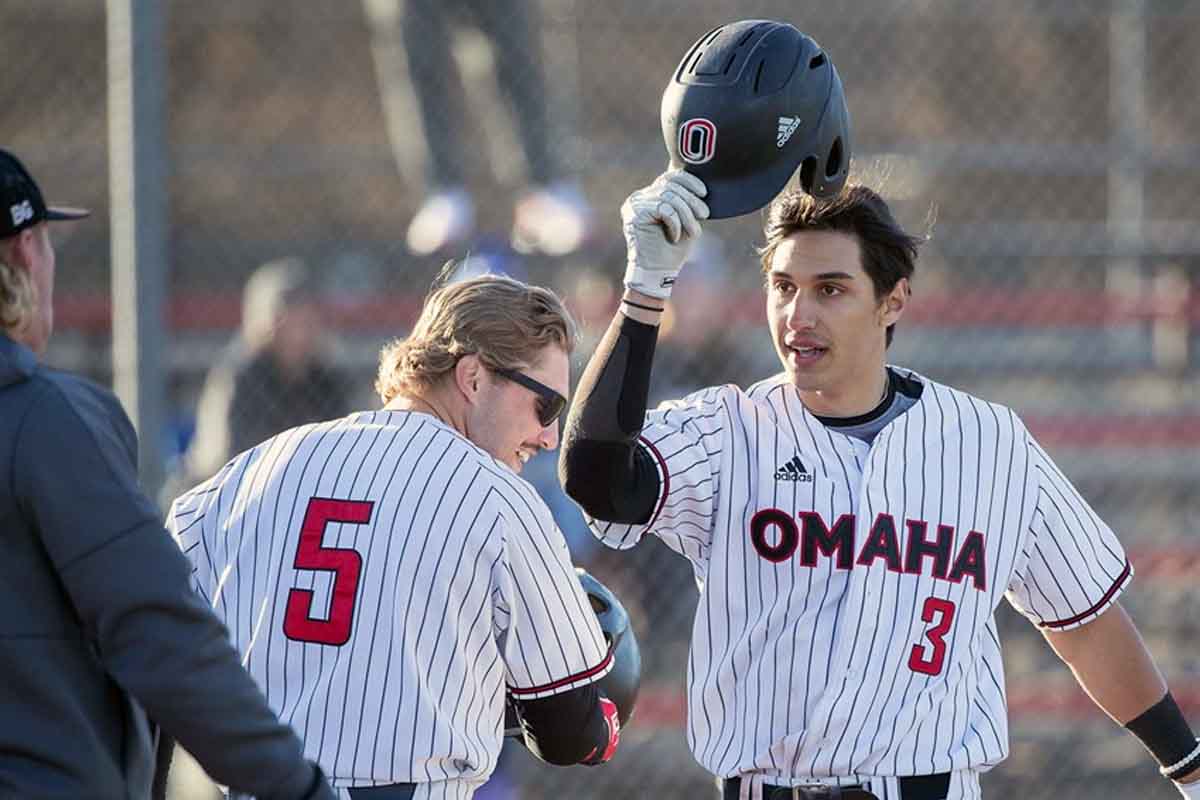 omaha baseball players on the field.