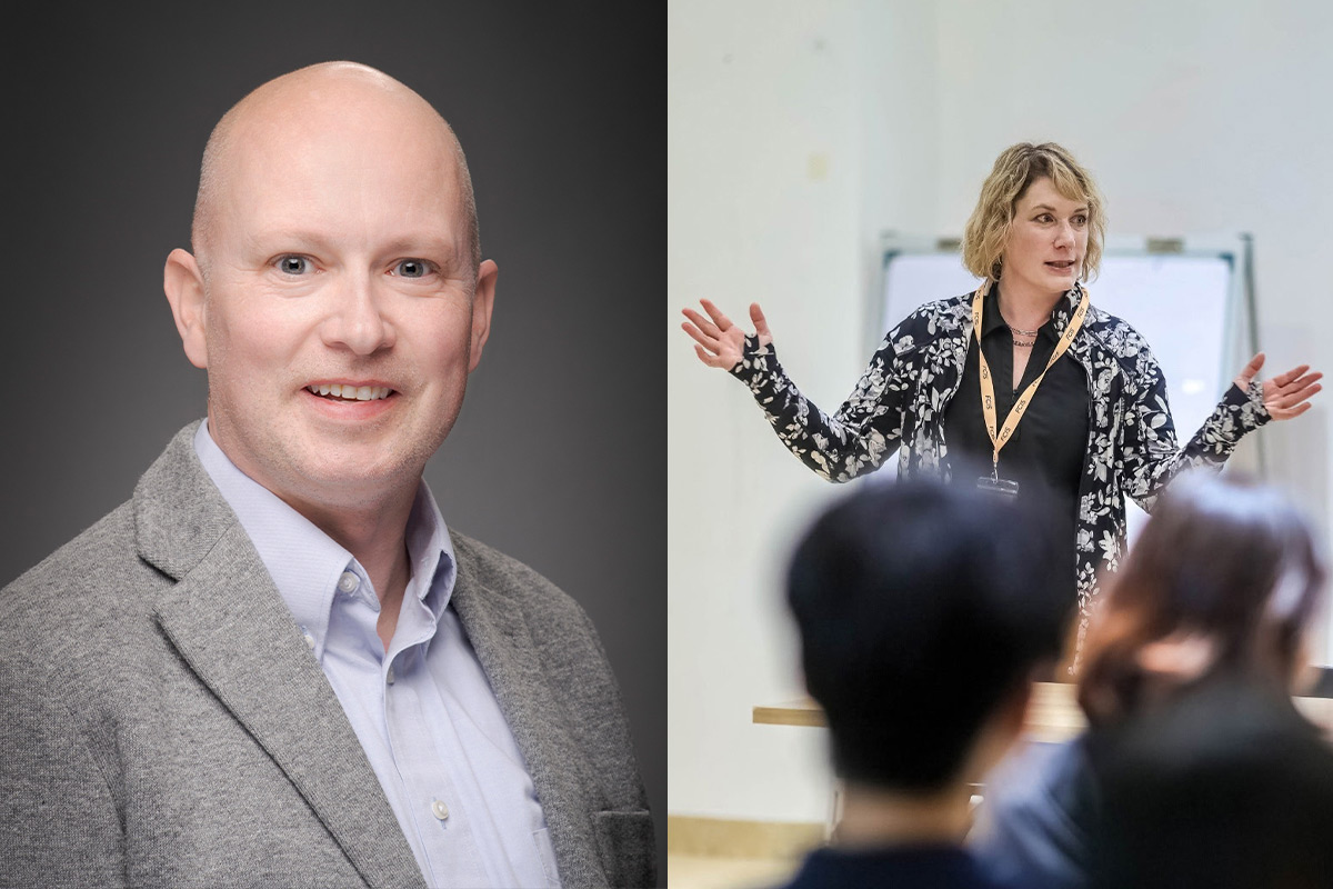 Jason Browning, Ph.D., (left) has been named vice chancellor for Institutional Effectiveness and Student Success, and Andrea Stiefvater, Ed.D., (right) has been appointed associate vice chancellor for Global Engagement.