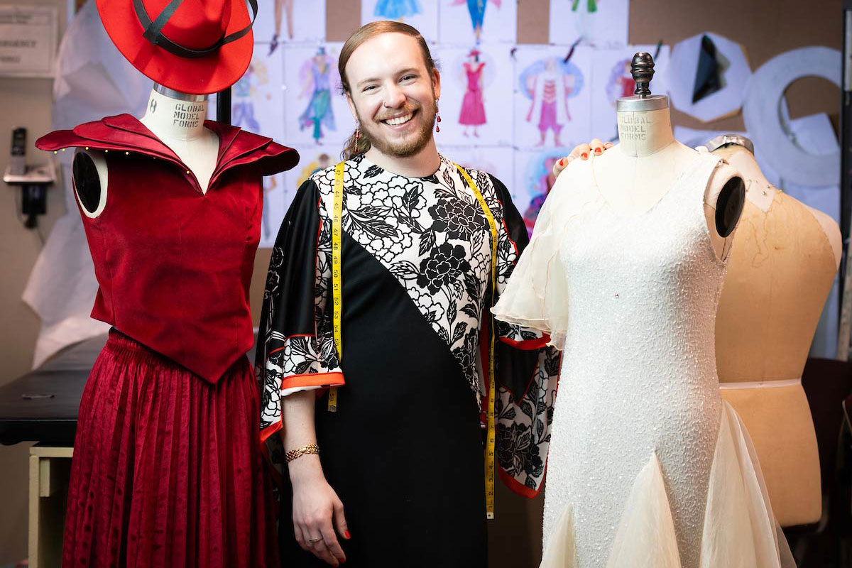Thomas Rowe is photographed in the CFAM costume shop on Friday, April 18, 2025, at the University of Nebraska at Omaha in Omaha, Nebraska. Rowe designed the costumes for the college’s production “Alice in Wonderland.”