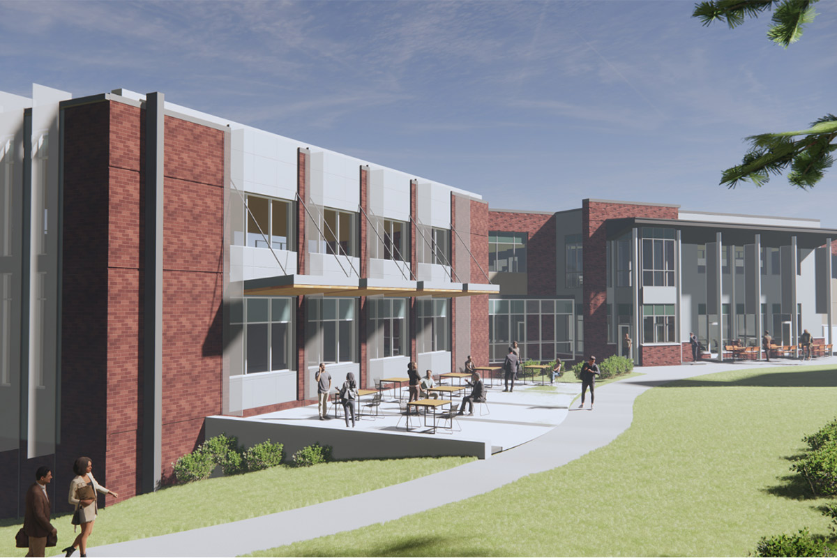 Conceptual rendering of the Biomechanics Research Building phase three expansion project.