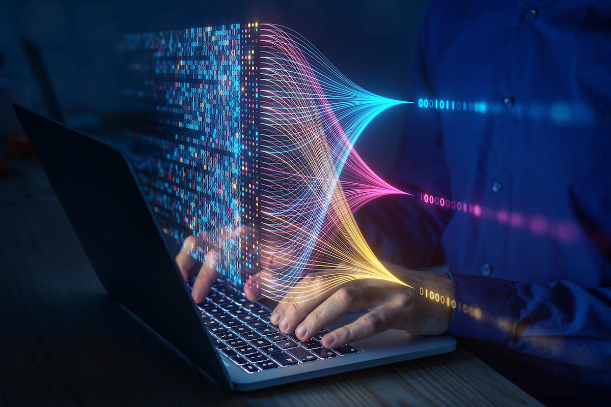 Analysing and visualizing complex data set on computer.