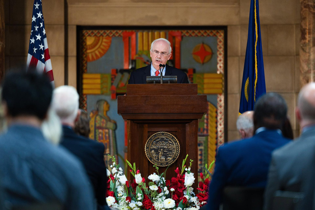 Jeffrey P. Gold, M.D. at the podium
