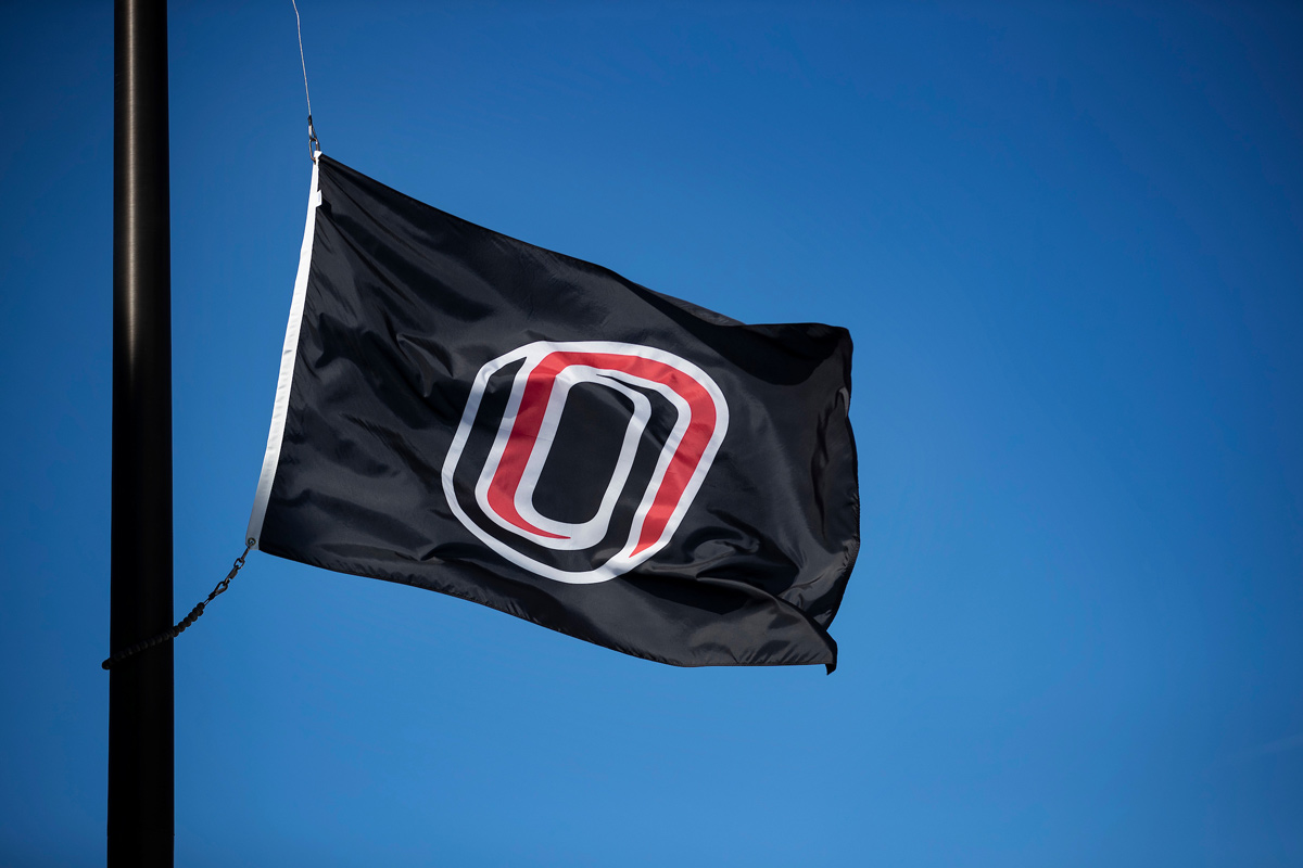 The UNO flag lowered.