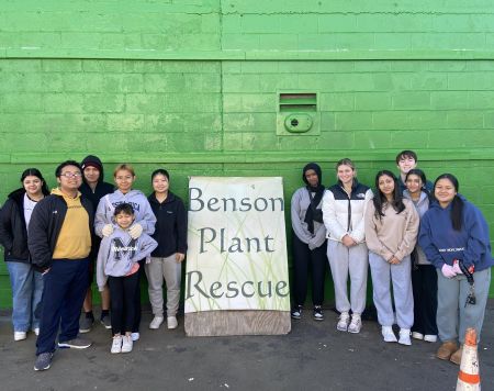 Students taking a group picture