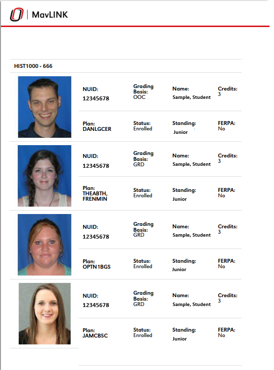 photo roster view