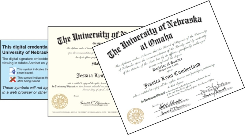 digital diploma example