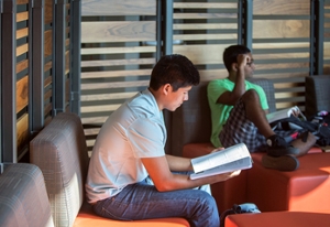 student studying
