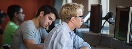 students working on computers.