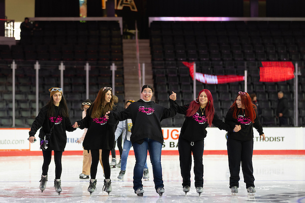 students skating at baxter